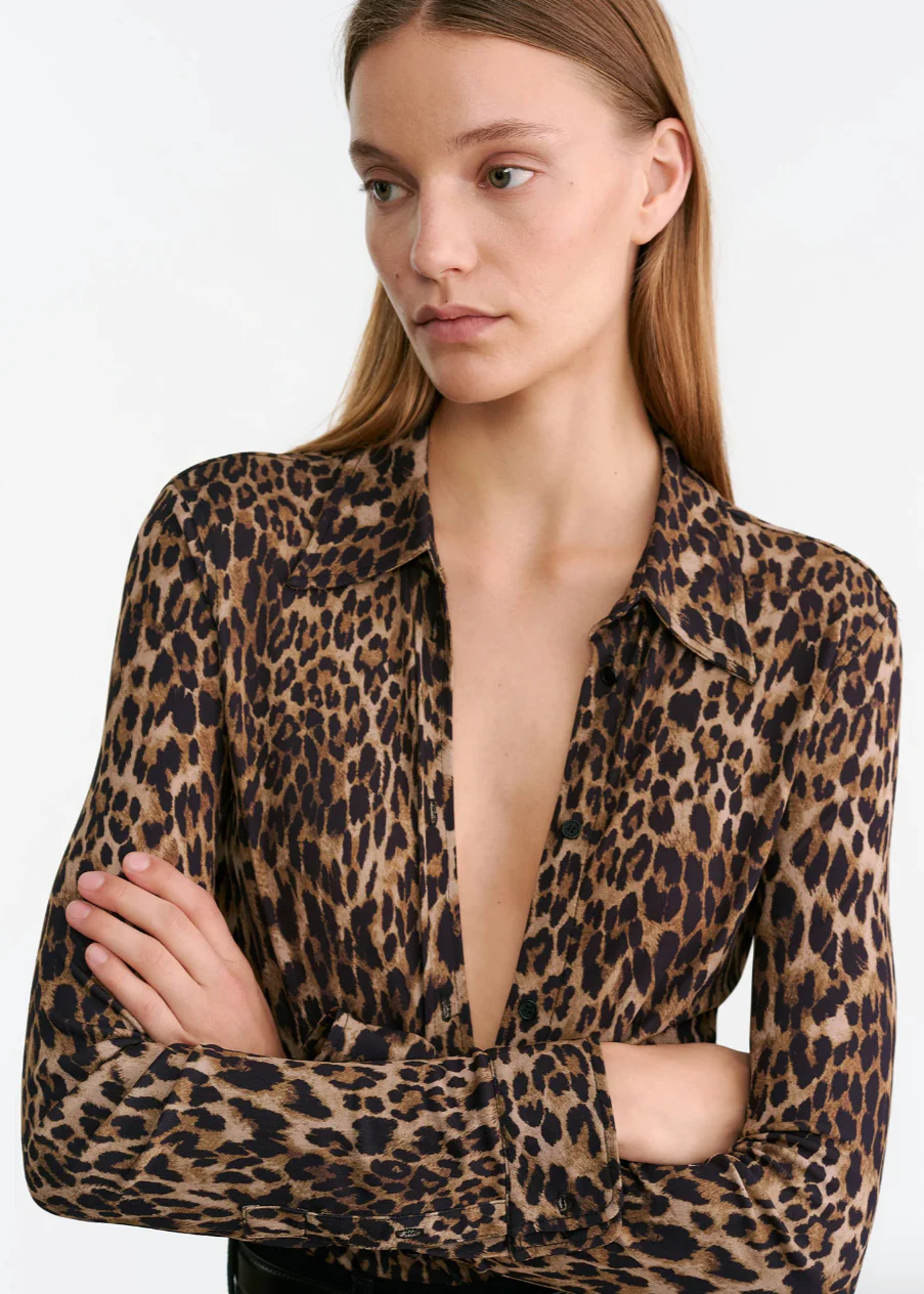 Celestine Shirt in Vintage Leopard Print - Image 2