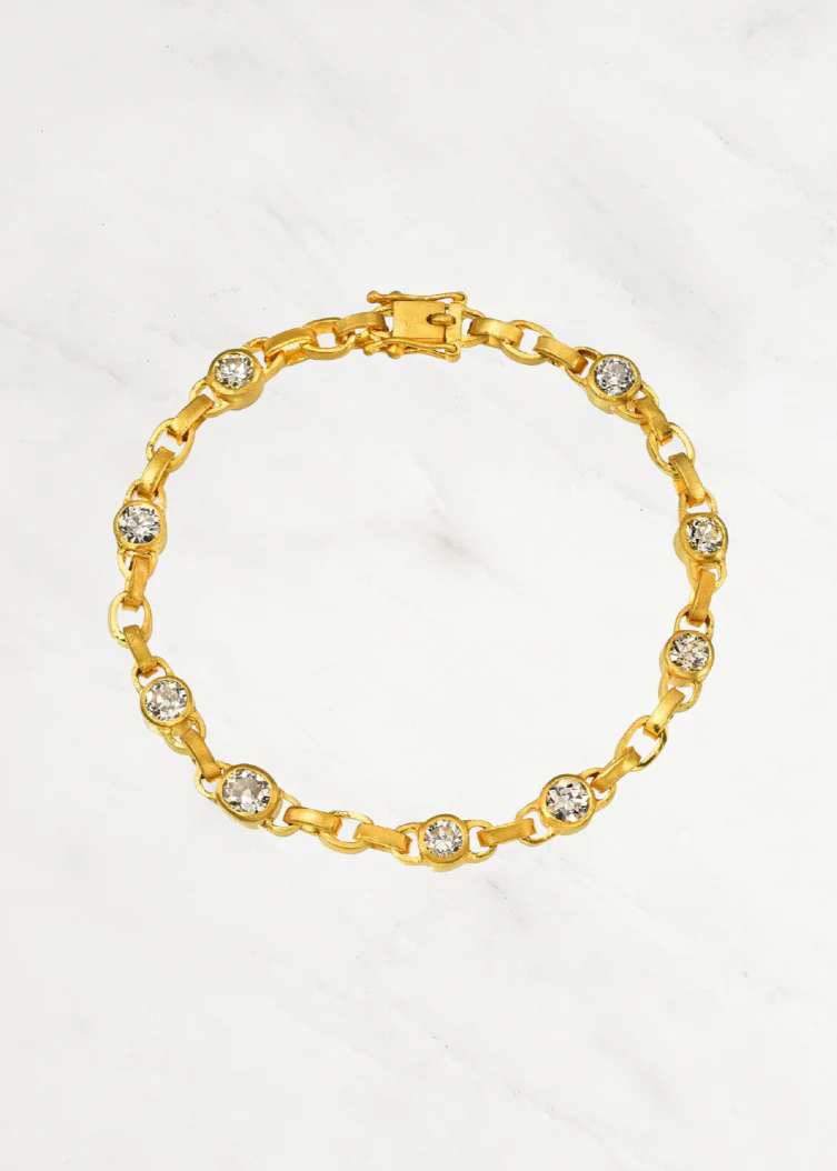 Champagne Diamond Signature Chain Bracelet