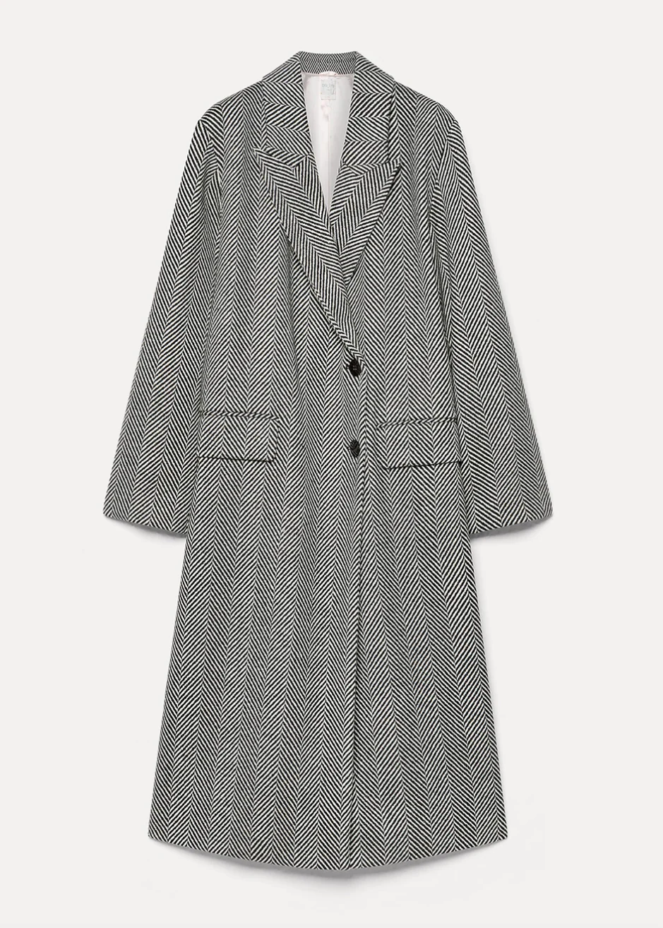 Chevron Wool Coat