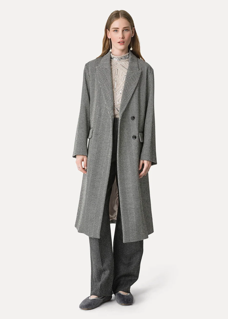 Chevron Wool Coat - Image 2