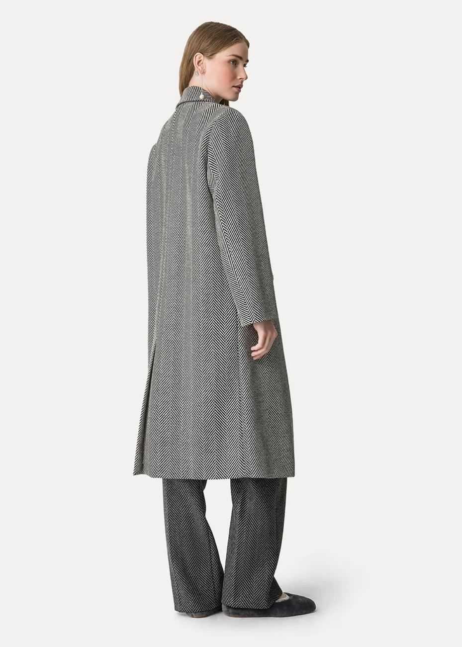 Chevron Wool Coat - Image 3
