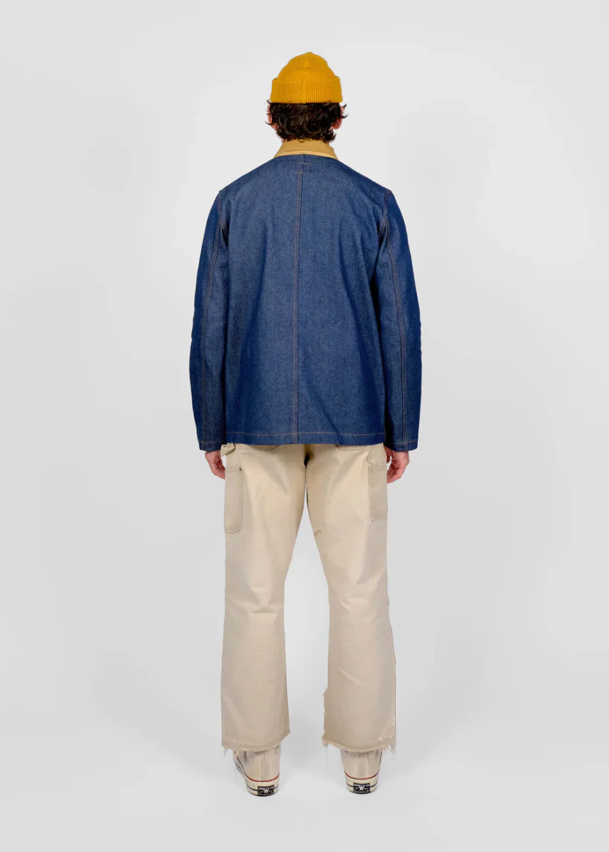 Chore Coat 2.0 in Indigo Denim & Fawn Corduroy - Image 4