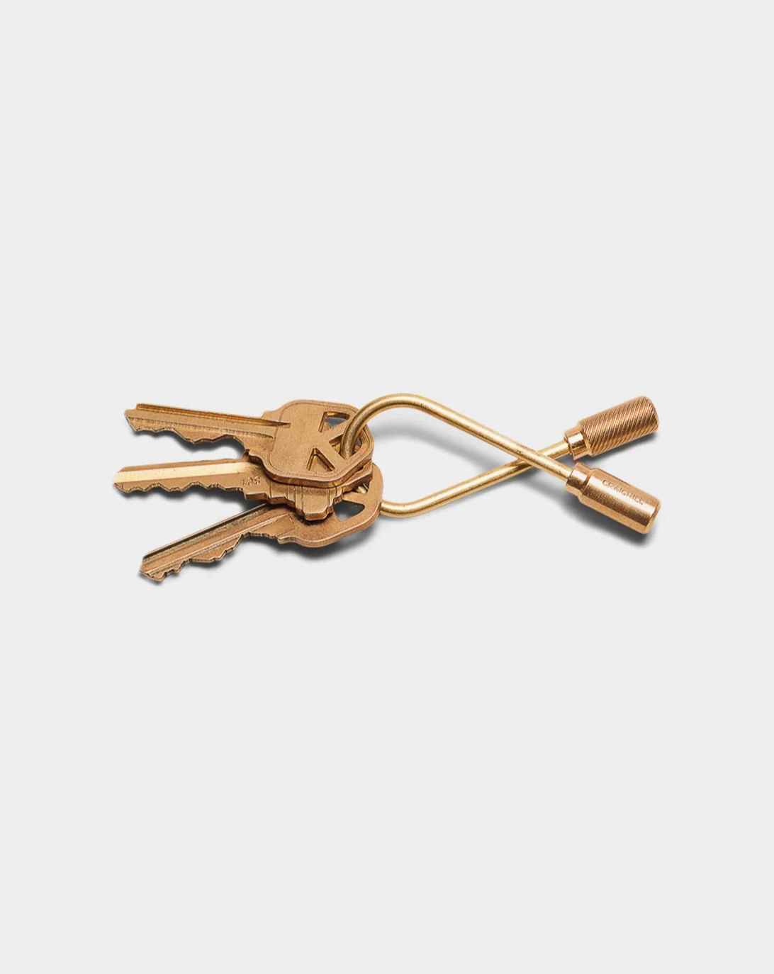 Closed Helix Keyring - Brass
