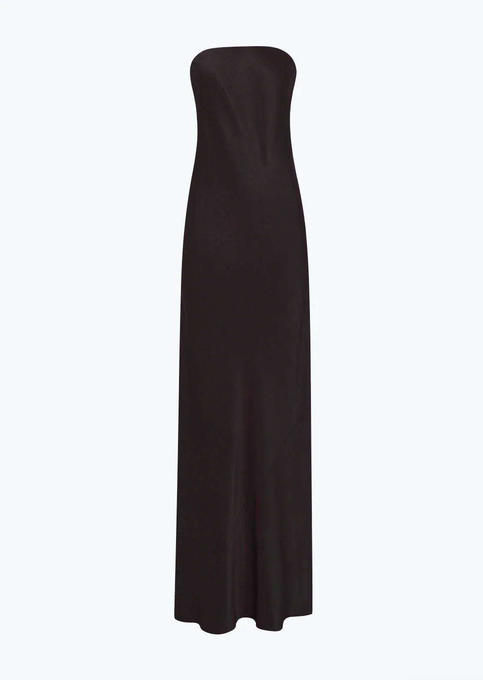 Column Dress in Noir Envers Satin