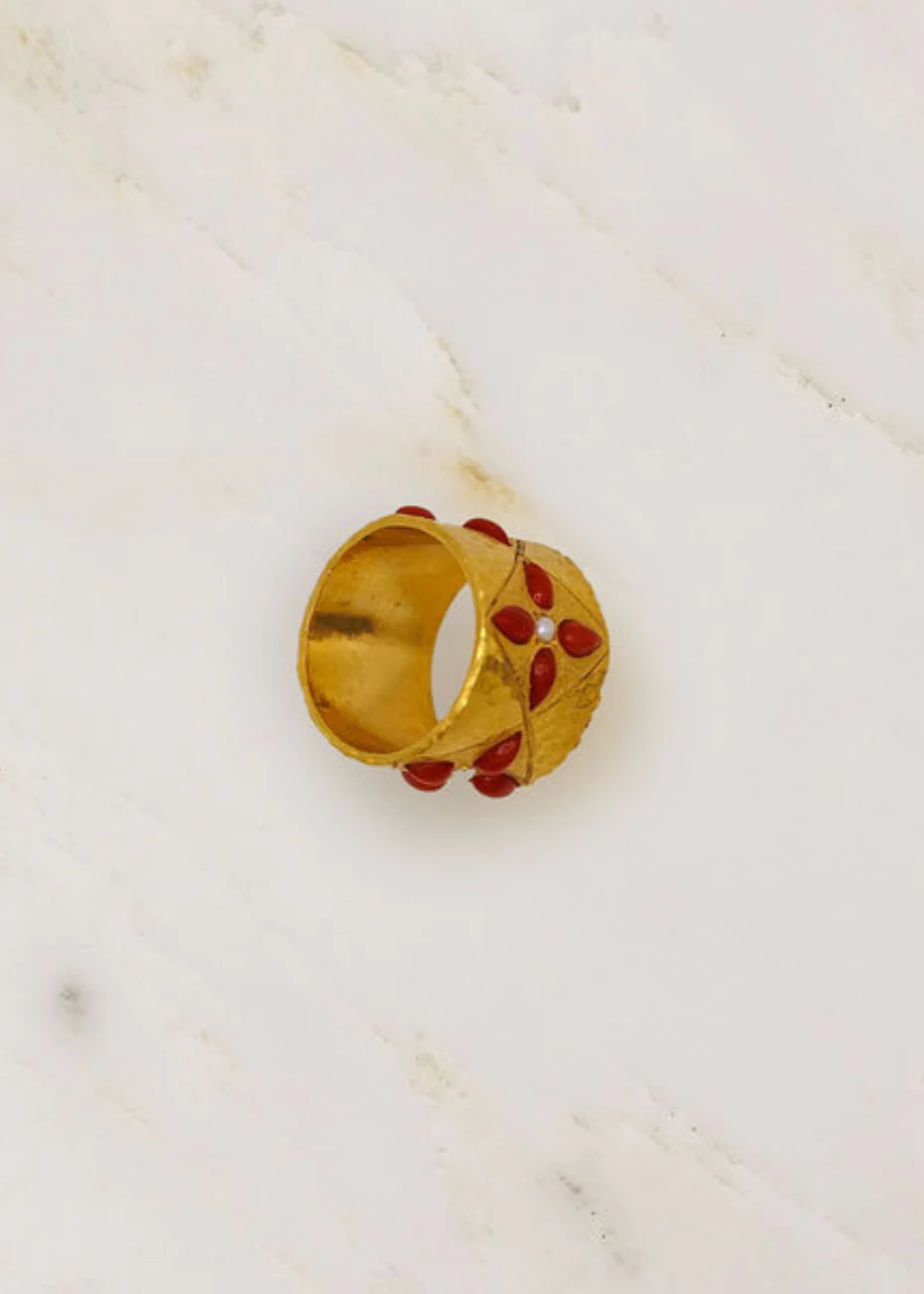 Coral and Pearl Wide Band - Image 3