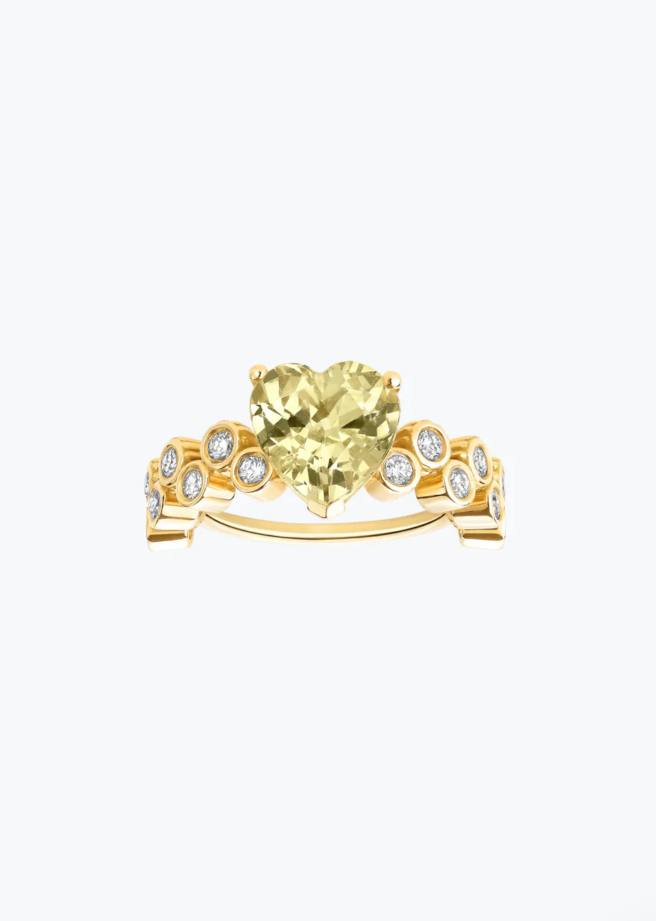 Couer Ring with Chrysoberyl