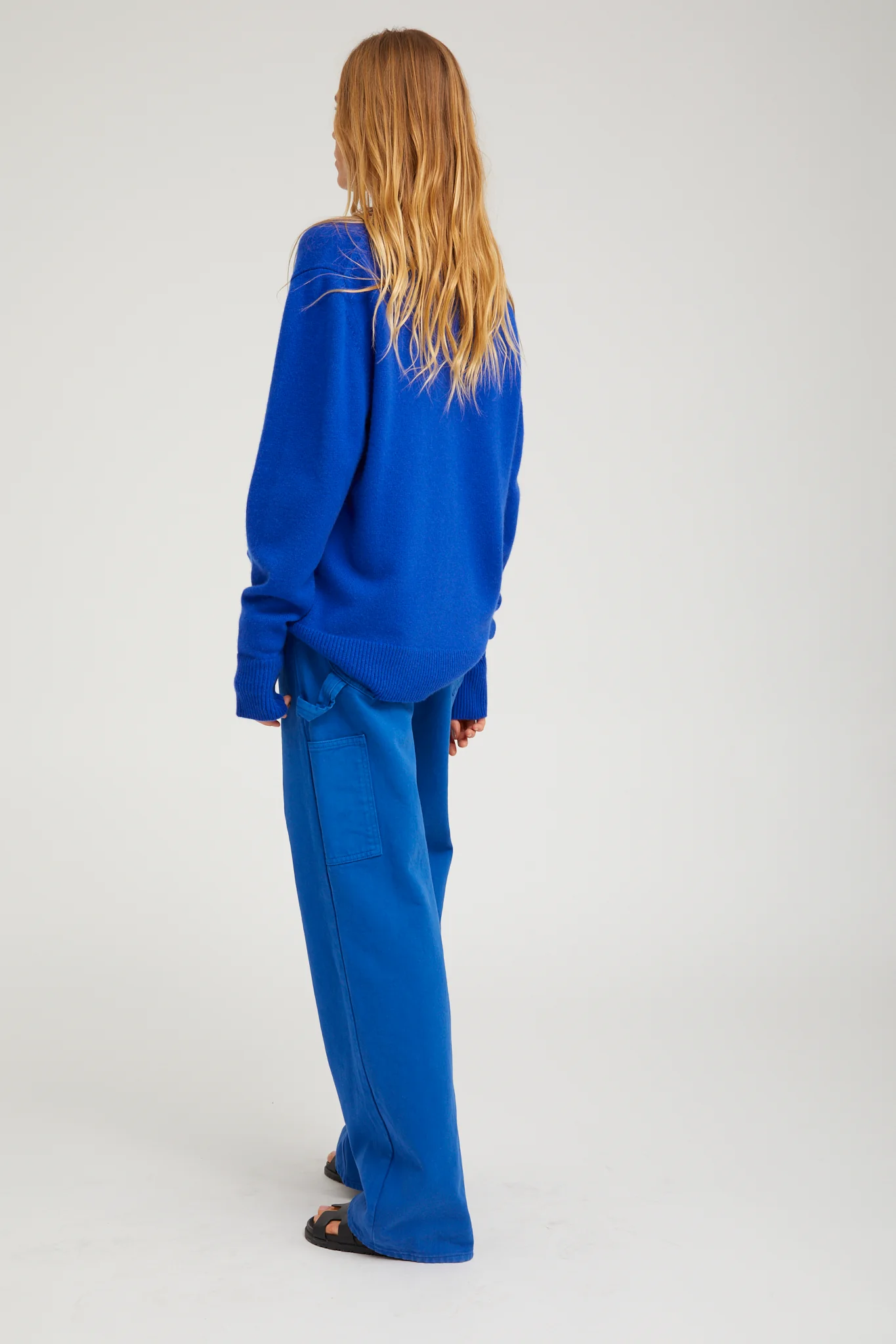 Cropped Carpenter Pant in French Blue - Image 3