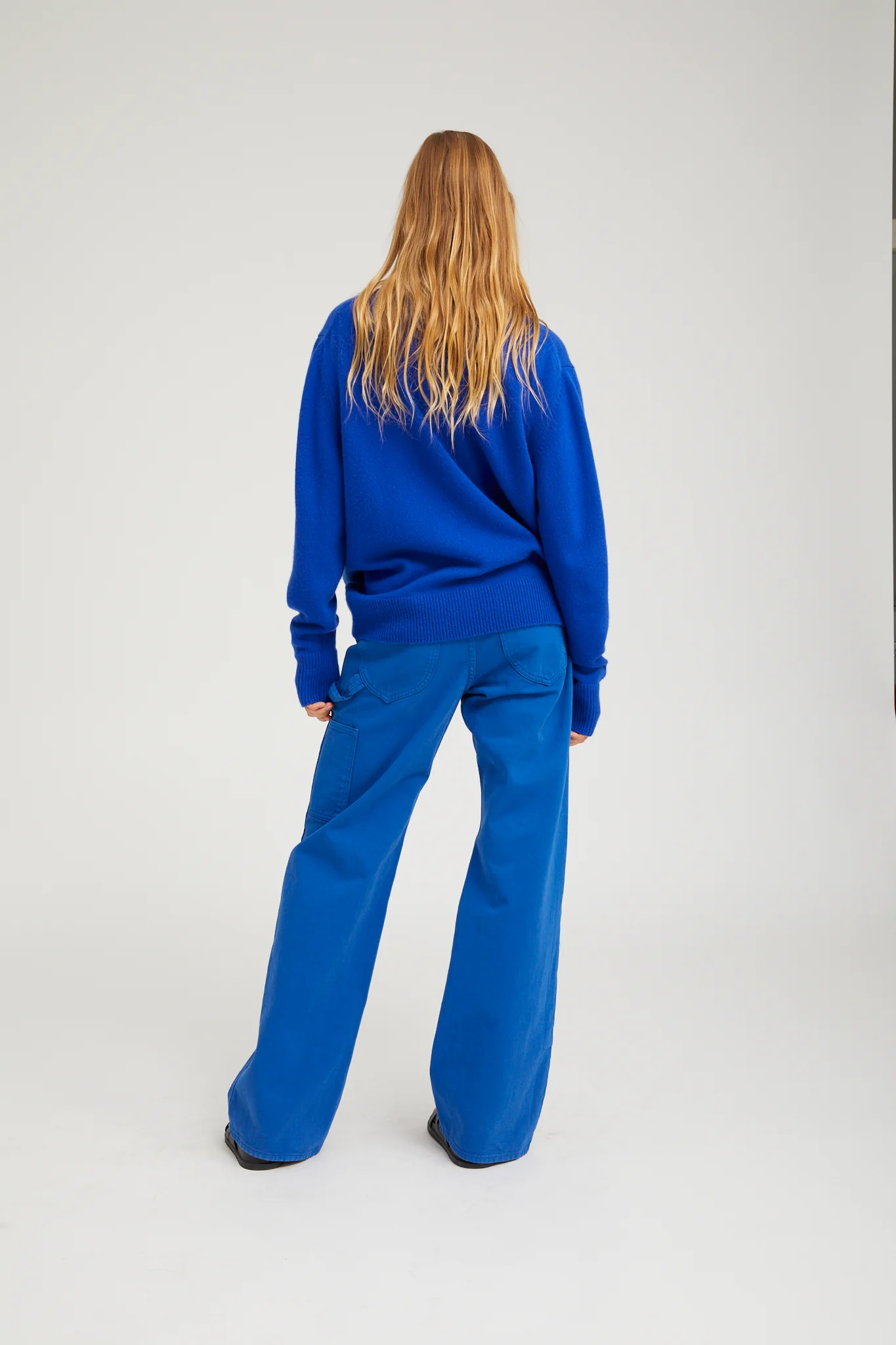 Cropped Carpenter Pant in French Blue - Image 4