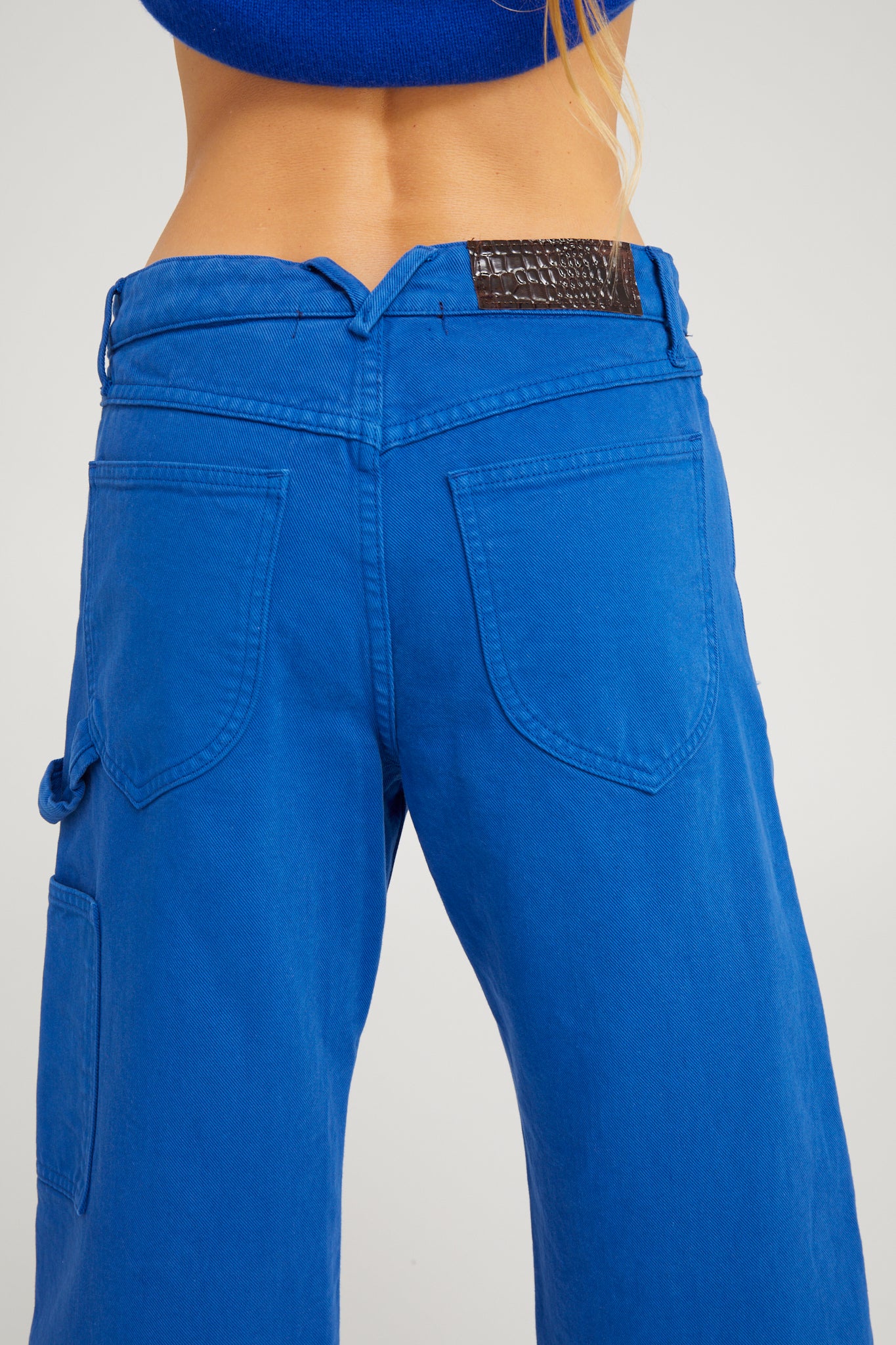 Cropped Carpenter Pant in French Blue - Image 5