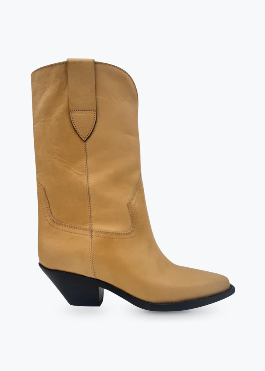 Dahope Leather Boots in Natural