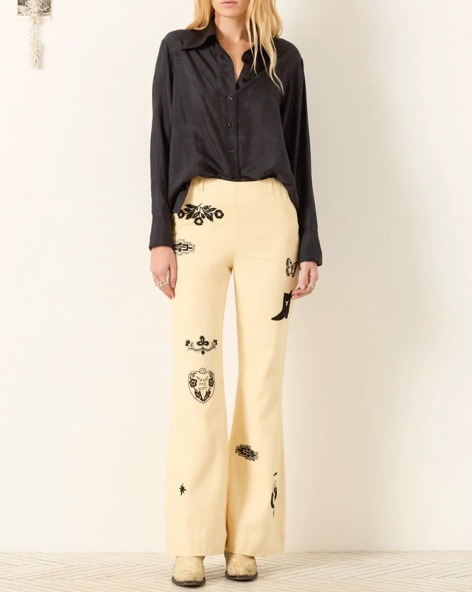 Dana Onyx Silk Shirt - Image 3