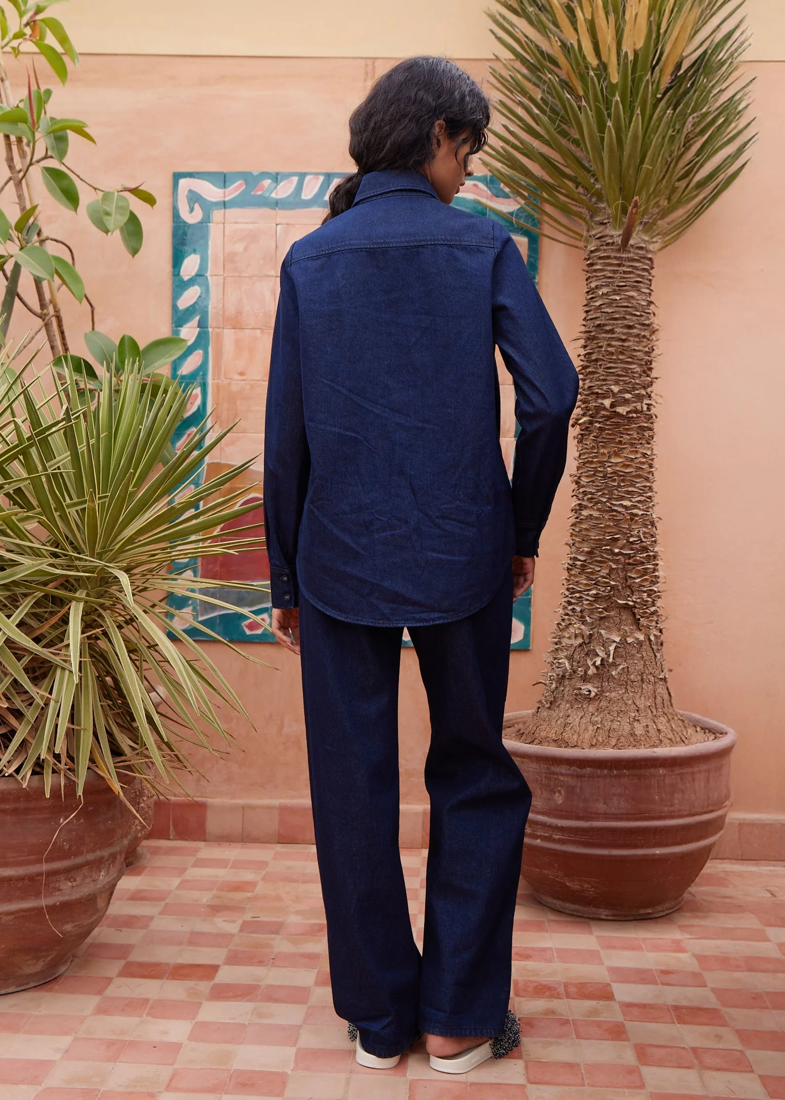 Delany Embellished Denim Shirt - Image 5