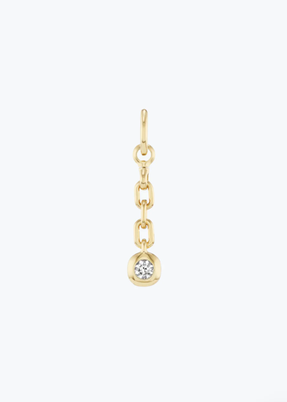 Diamond Carriage Drop Charm