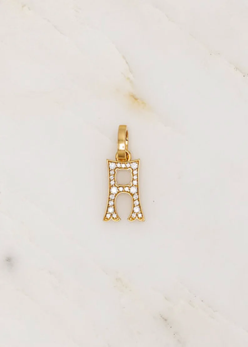 Diamond Letter Charm