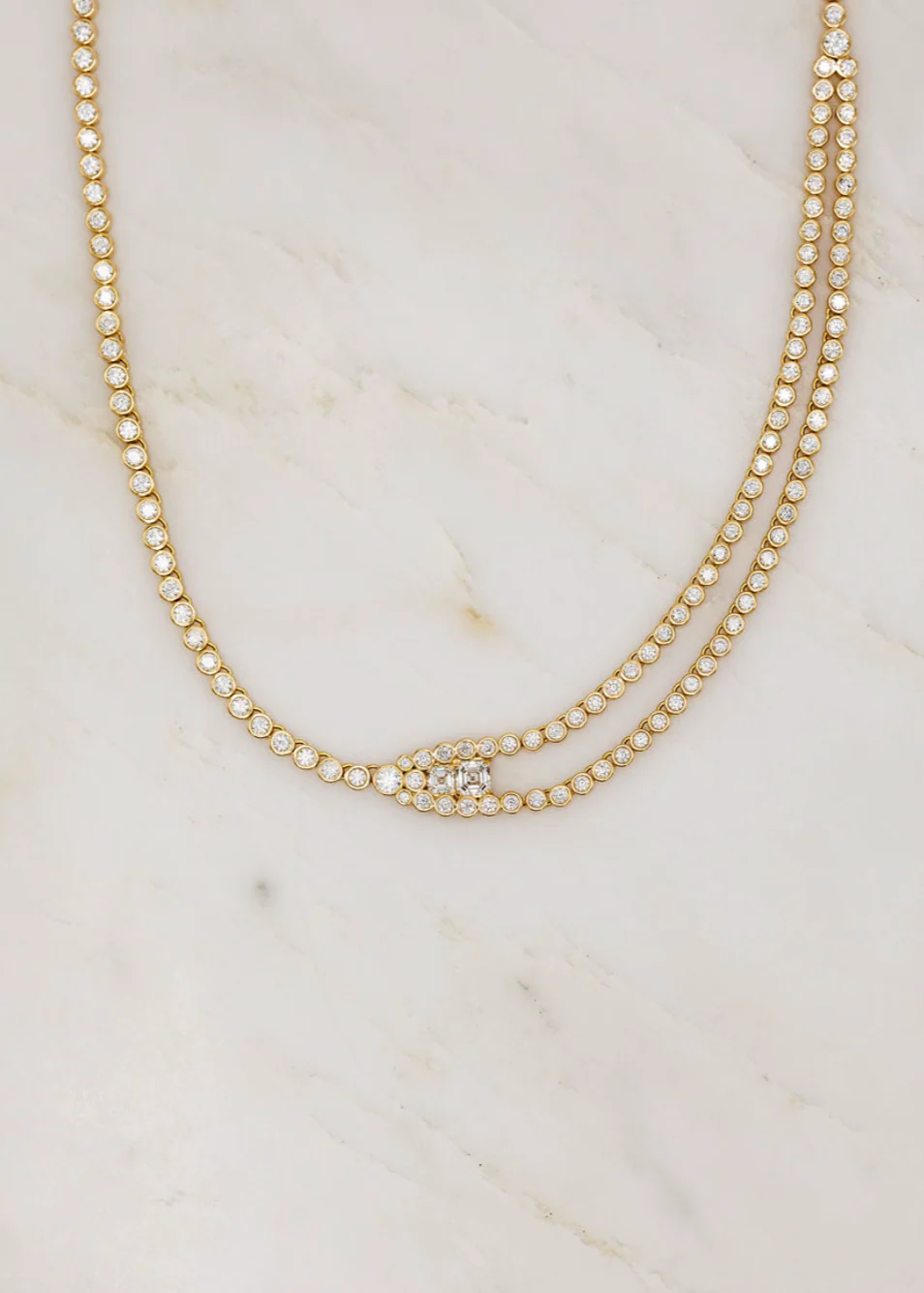 Diamond Tension Necklace - Image 3