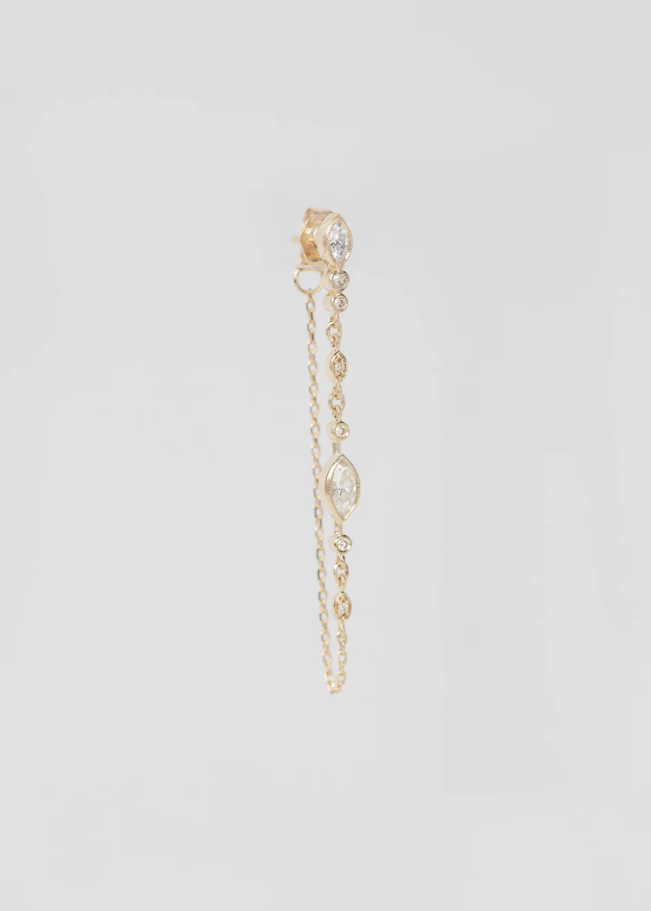 Diamonds Eyes Long Chain (Single Earring)