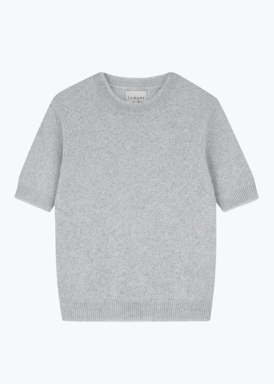 Cashmere Distressed T-Shirt in Mist