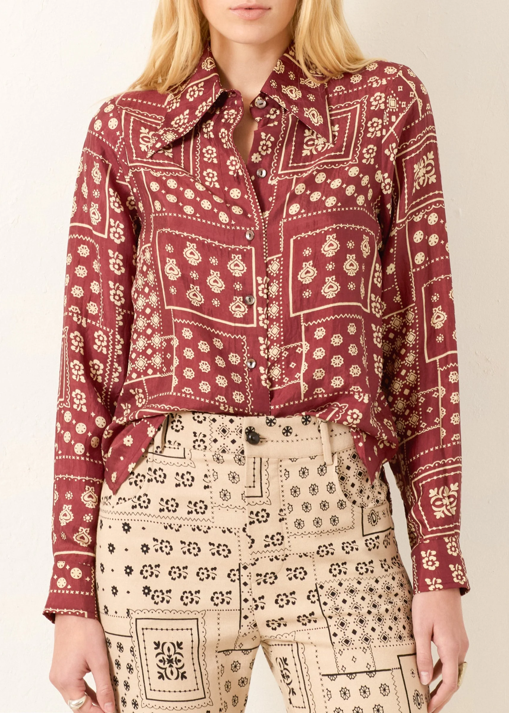 Dolly Saddle Panel Silk Shirt - Image 2