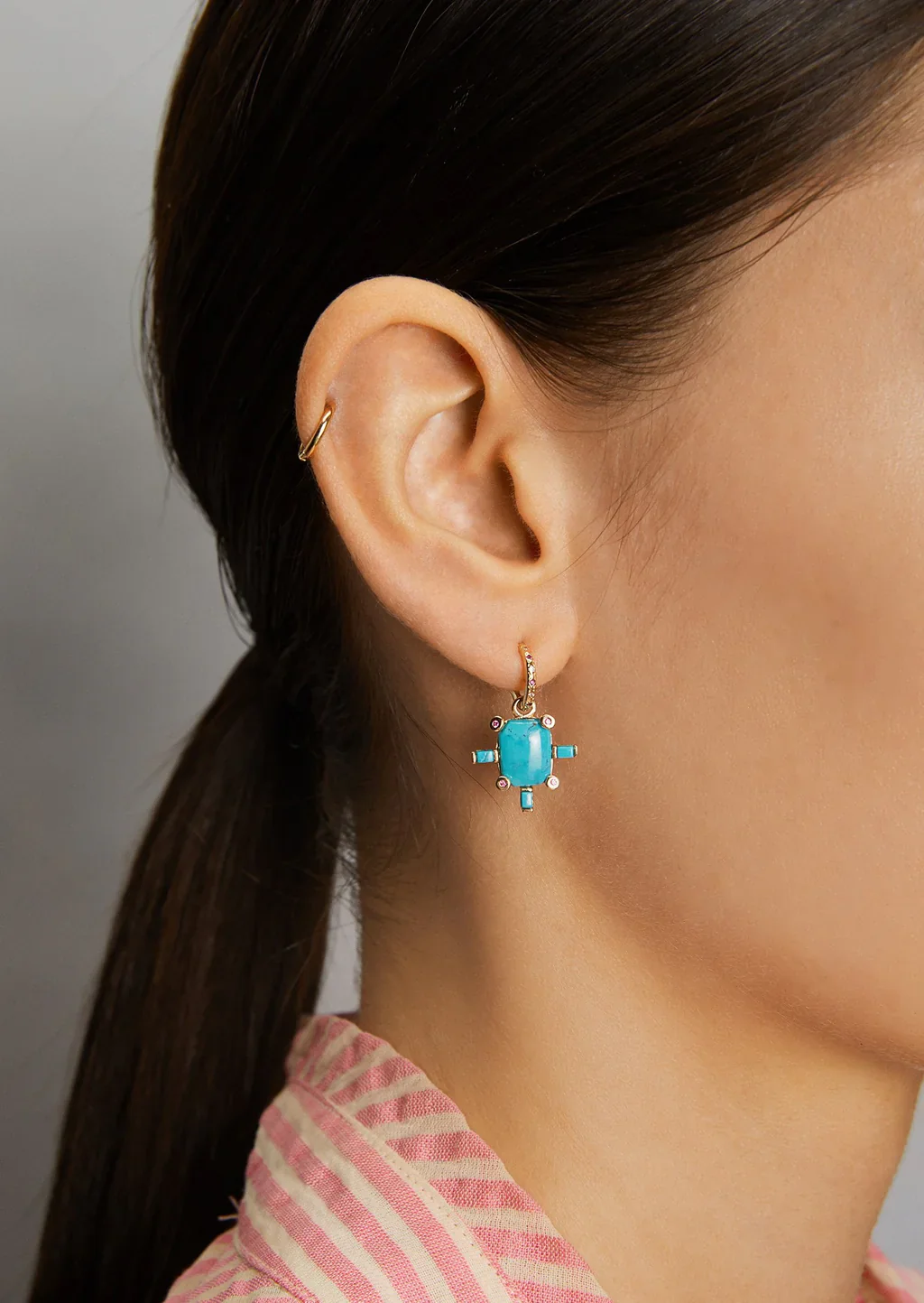 Turquoise Juno Charm with Rubies - Image 2