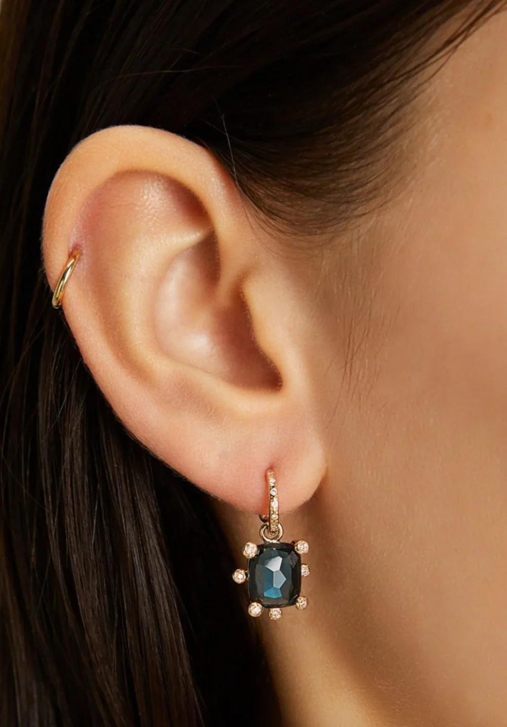 Genie Charm with Blue Topaz and Diamonds - Image 2