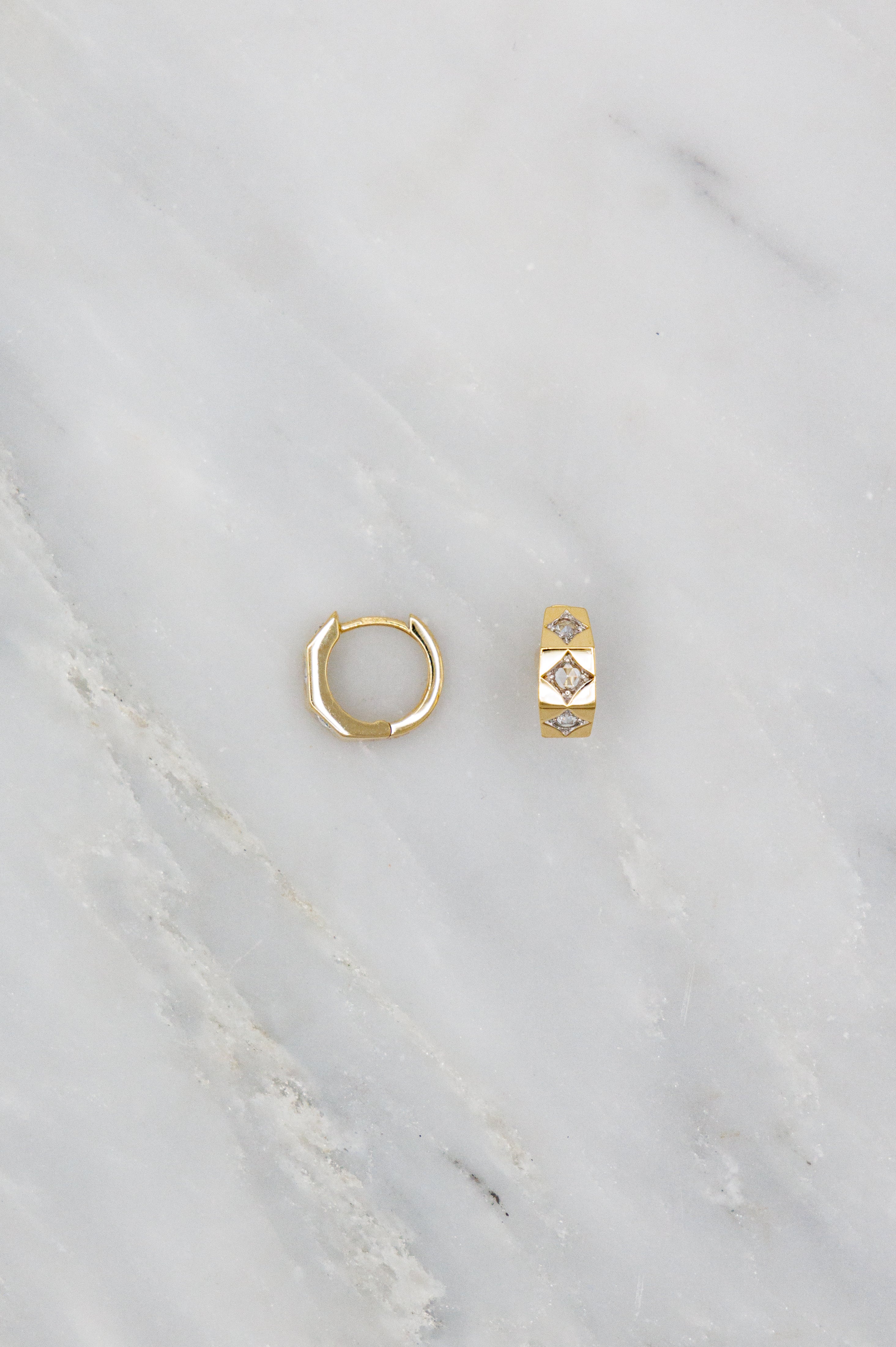 Ecrou Diamond Small Hoops (Single Earring) - Image 4
