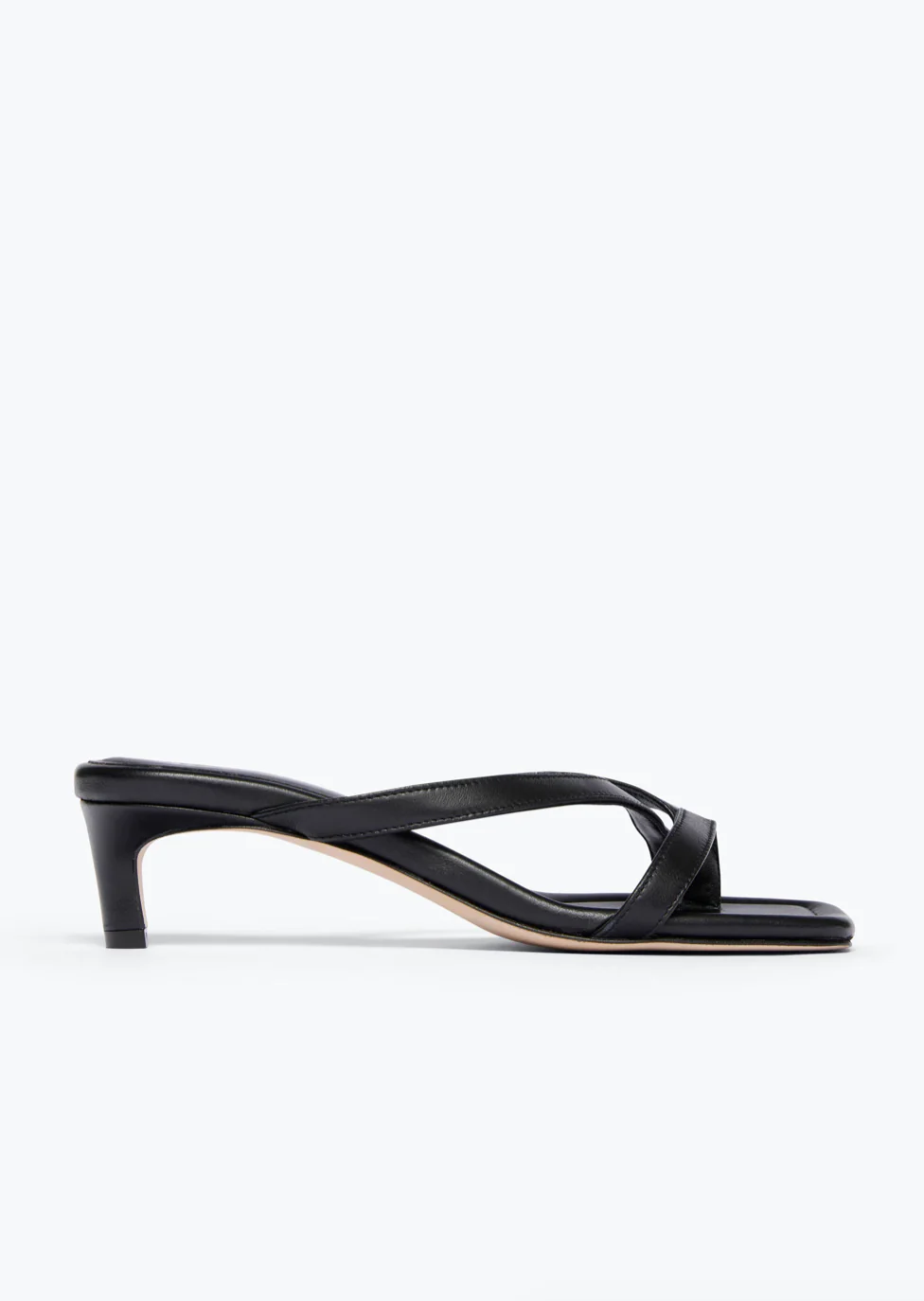 Elaine Heel Sandal in Black