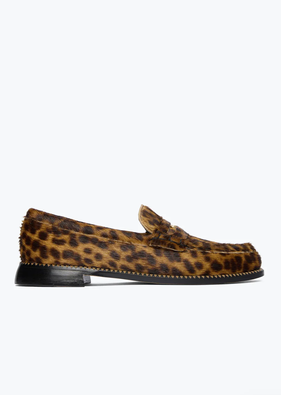 Elba Penny Loafers in Leopard Haircalf