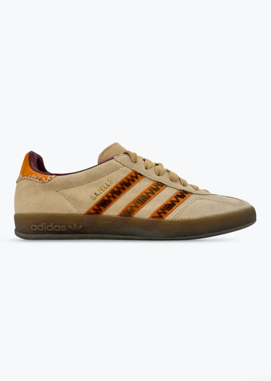 One-of-a-Kind Tan & Orange Adidas Gazelles