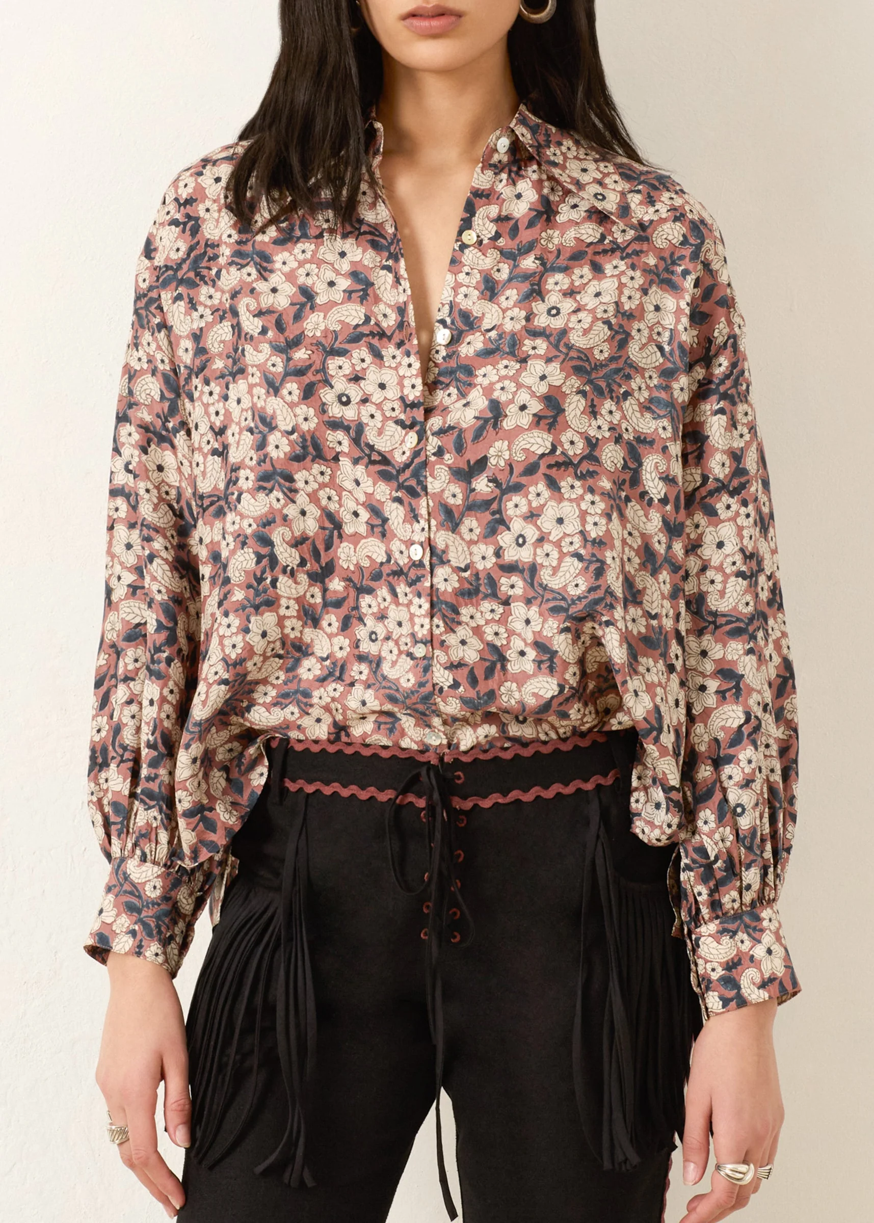 Emery Sepia Floral Shirt