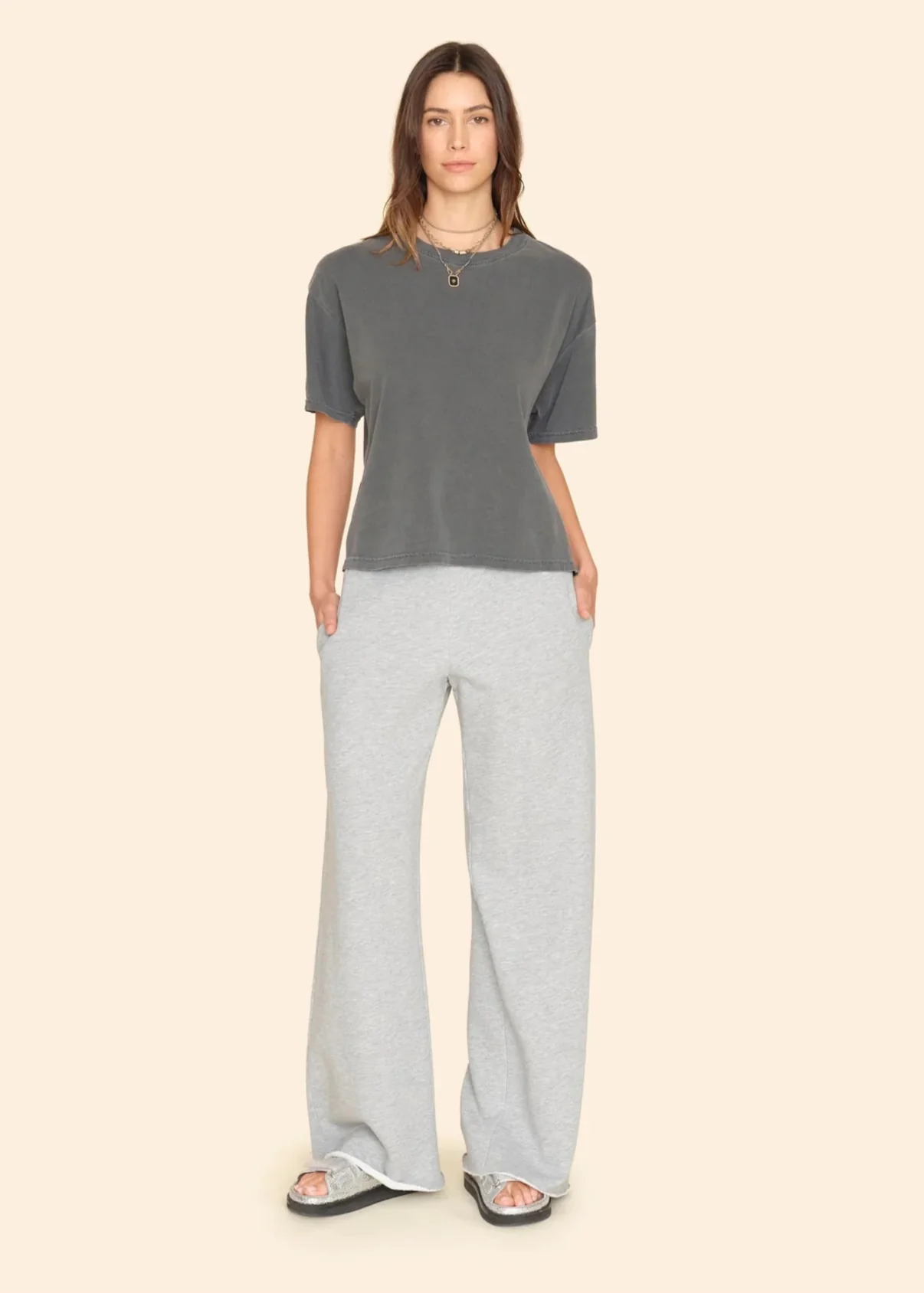 Emmette Sweatpants in Heather Grey - Image 2