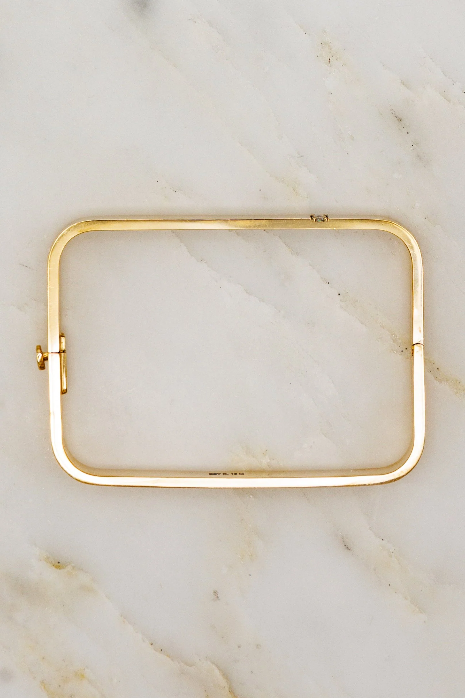 Lockdown Square Bangle with Diamonds - Image 3