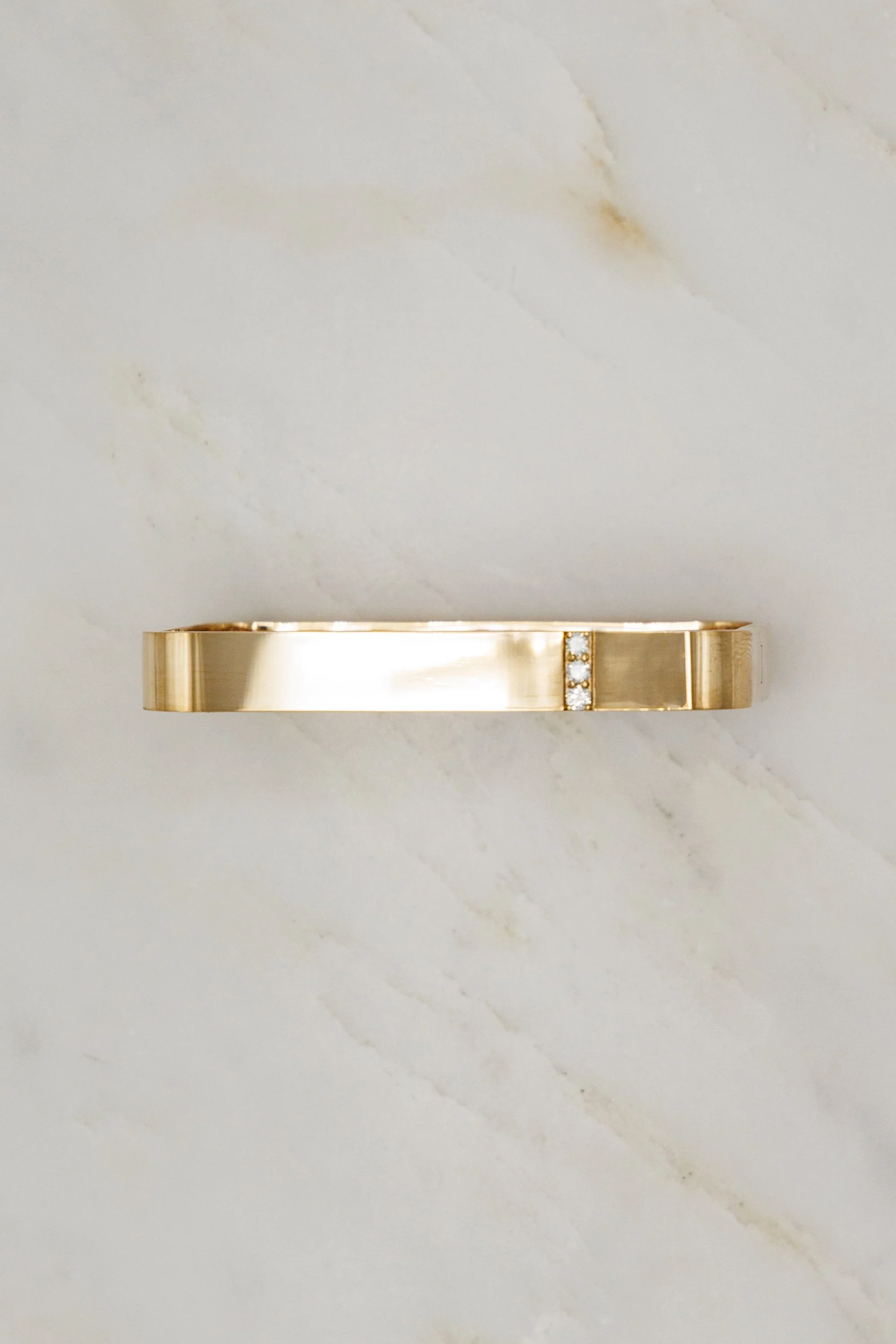 Lockdown Square Bangle with Diamonds - Image 4