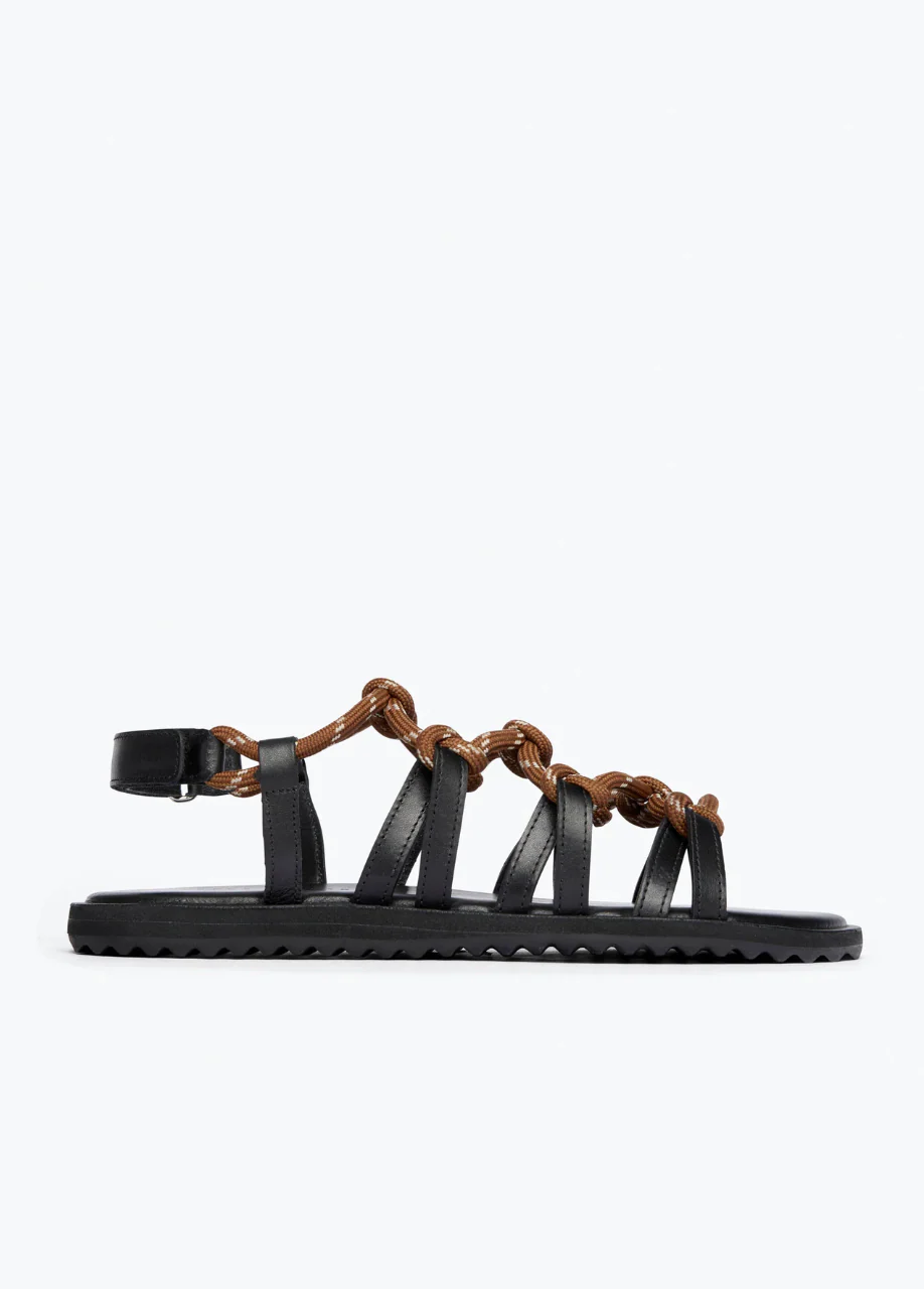 Fae Rope Sandal in Chocolate