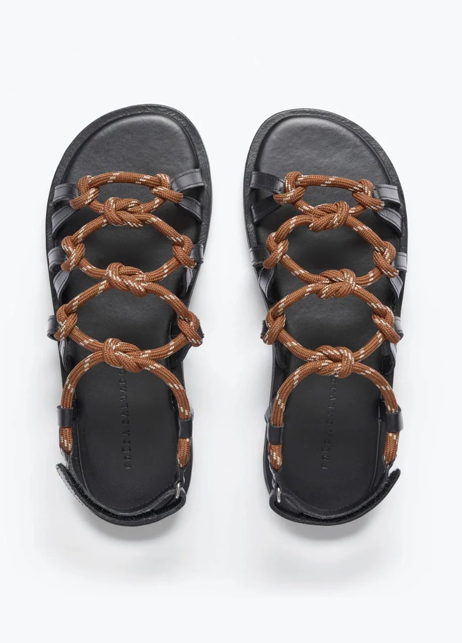 Fae Rope Sandal in Chocolate - Image 3
