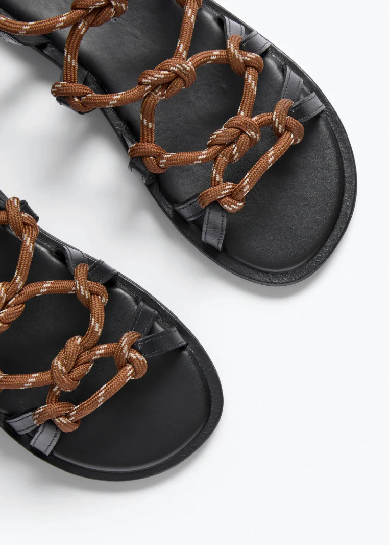 Fae Rope Sandal in Chocolate - Image 4