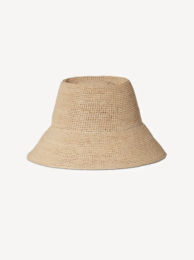 The Felix Raffia Bucket Hat in Natural