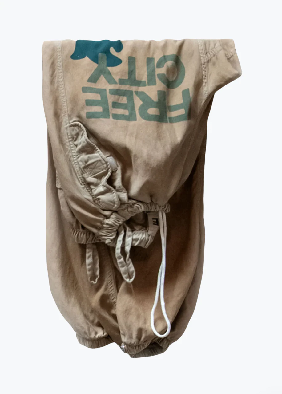 Flap/Snap Satin Airjump Pants in Golden