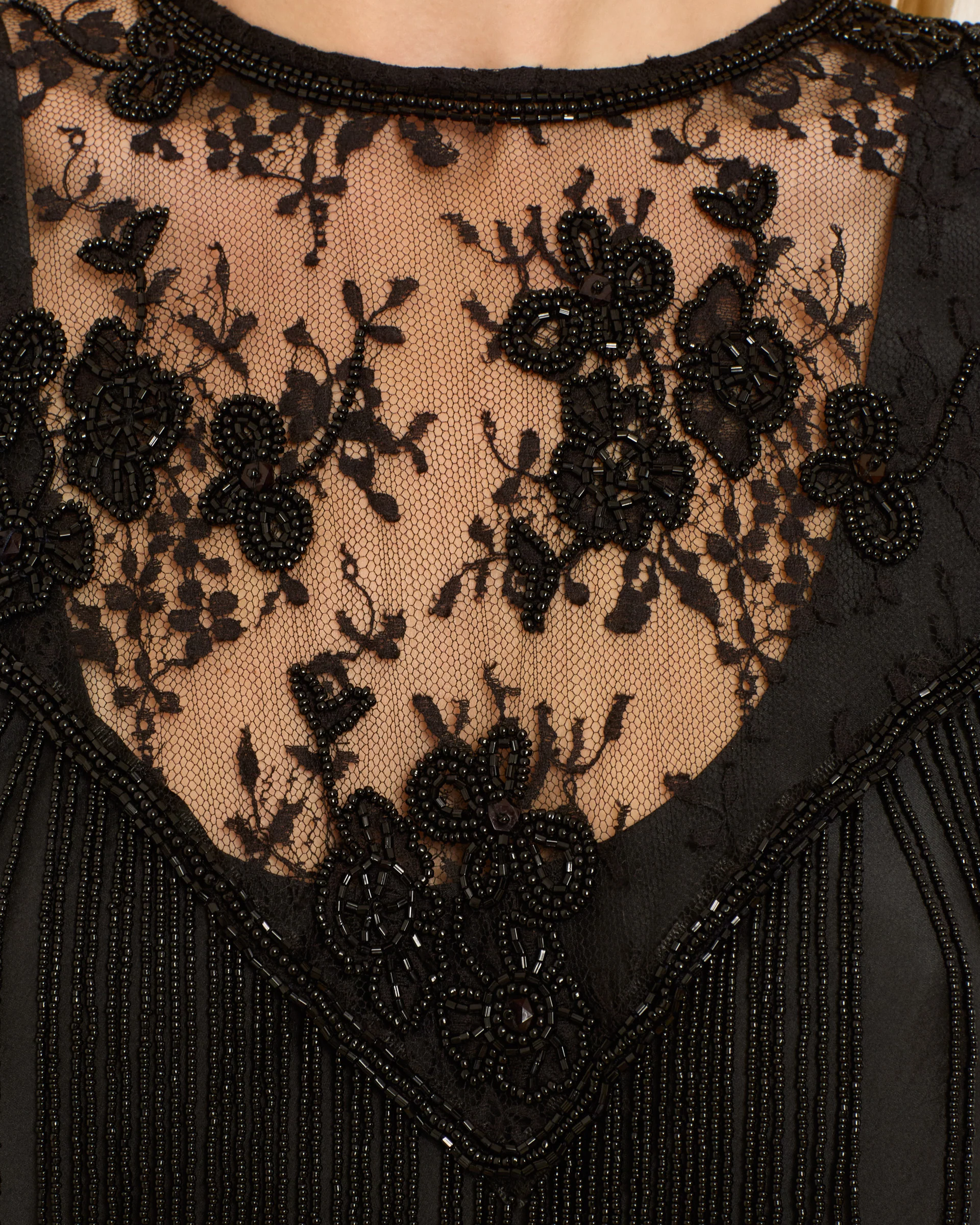 Flou Night Ride Beaded Lace Capelet - Image 5
