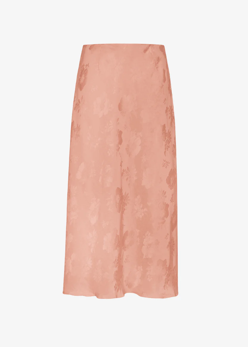 Fluid Bouquet Jacquard Bias Longuette Skirt