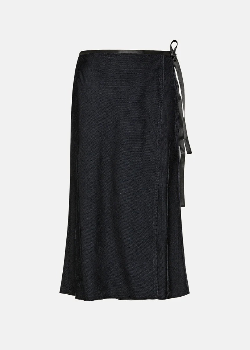 Fluid Chic Velvet Sarong Skirt