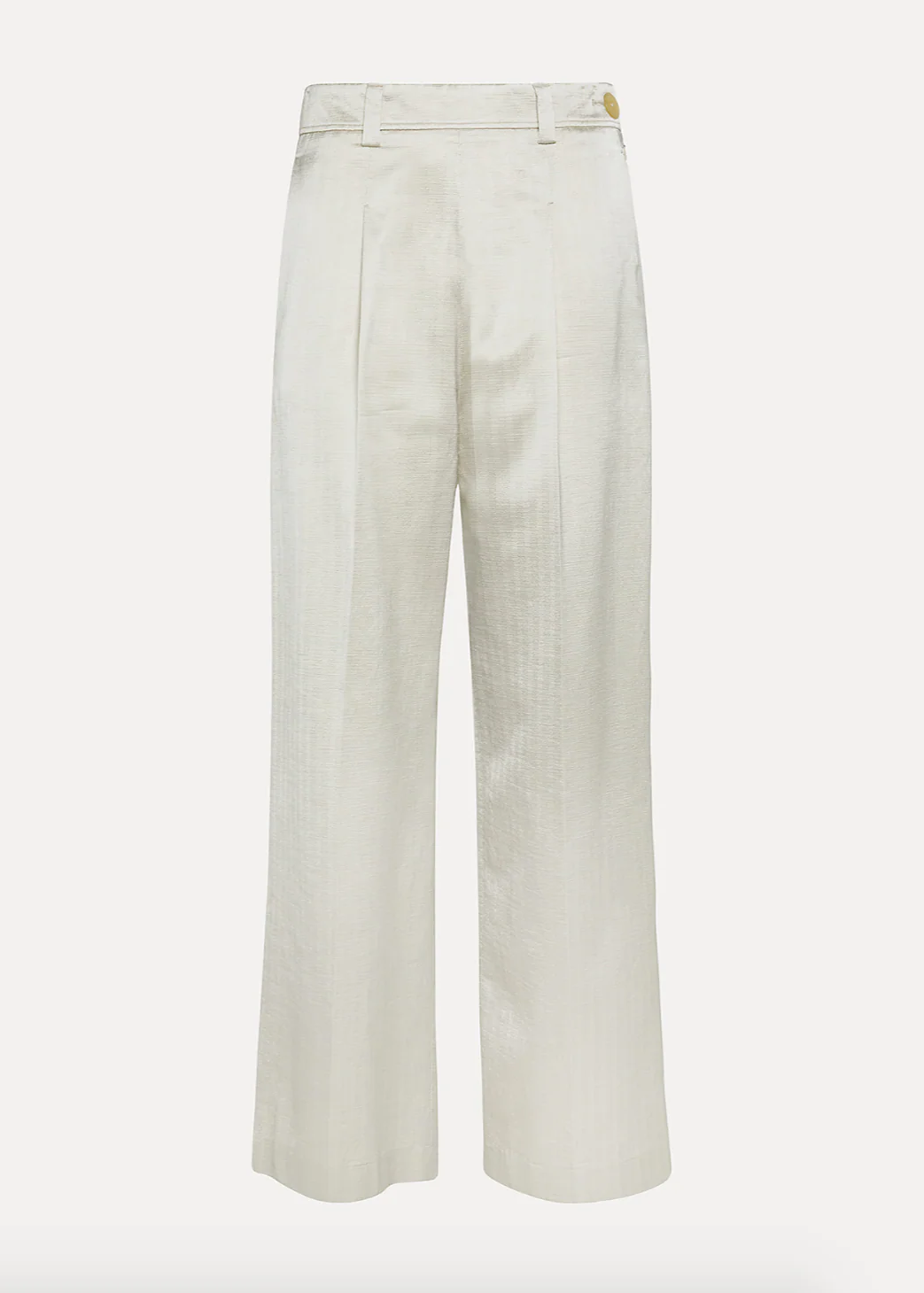 High-Rise Herringbone Trousers in Sand