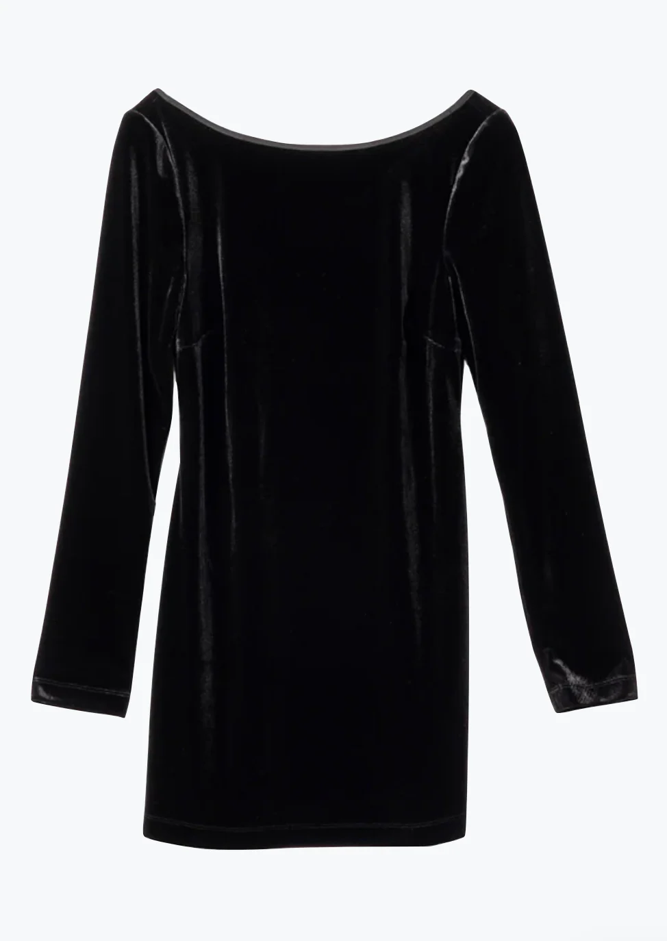 Genevieve Black Velvet Mini Dress with Bow