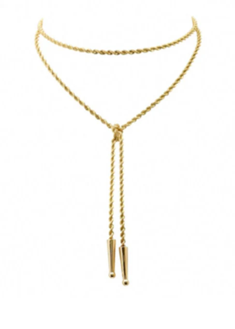 Gold Rope Chain Lasso Necklace