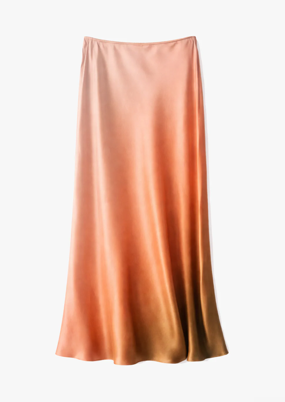 Grace B Scallop Trim Bias Cut Maxi Skirt in Ombre