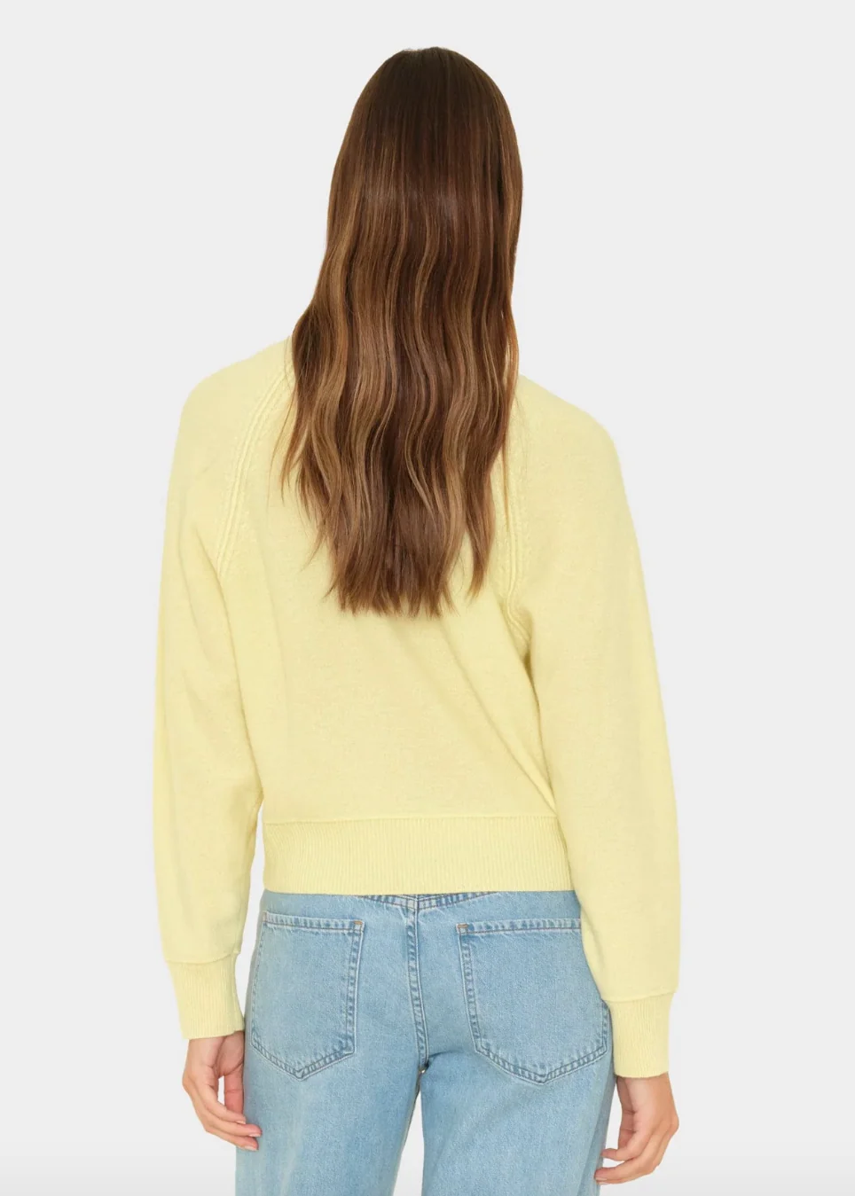 Griffin Cashmere Sweater in Butter Yellow - Image 3