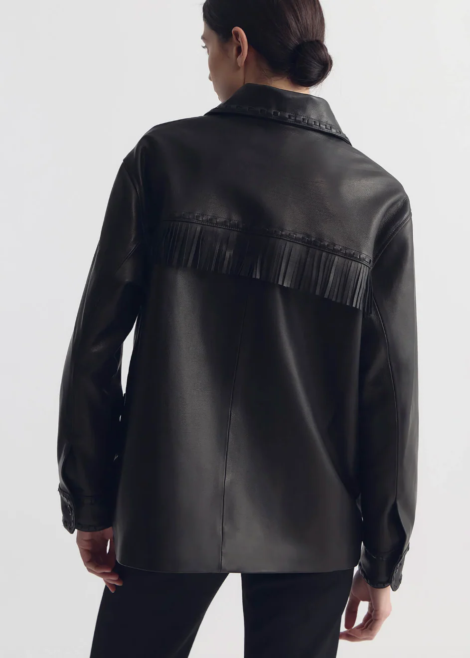 Gus Fringe Leather Jacket - Image 3