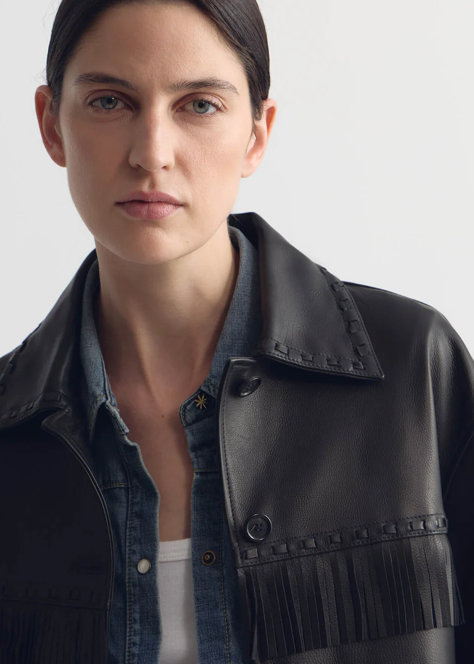 Gus Fringe Leather Jacket - Image 4