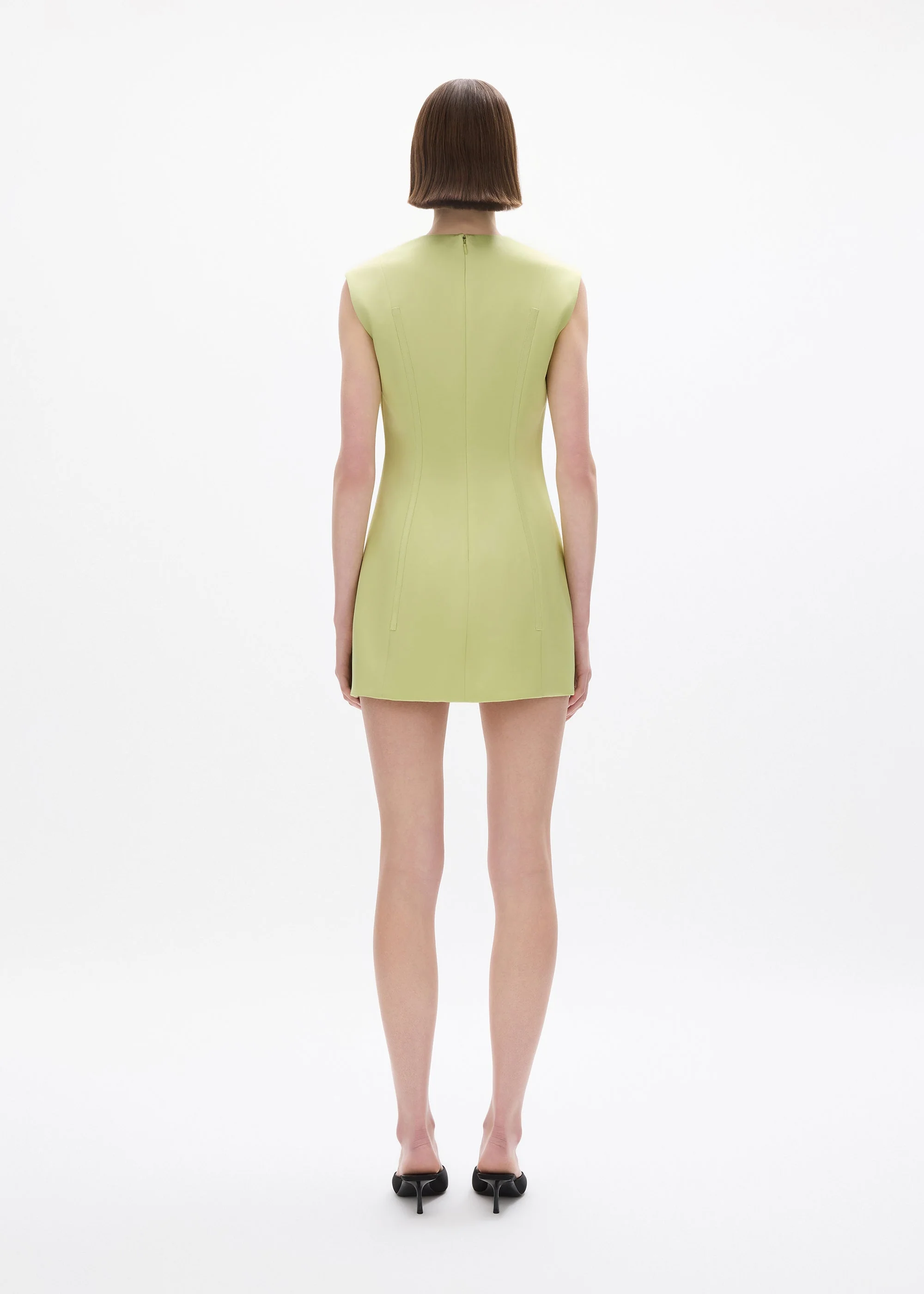 Hallie Mini Dress in Lime - Image 5