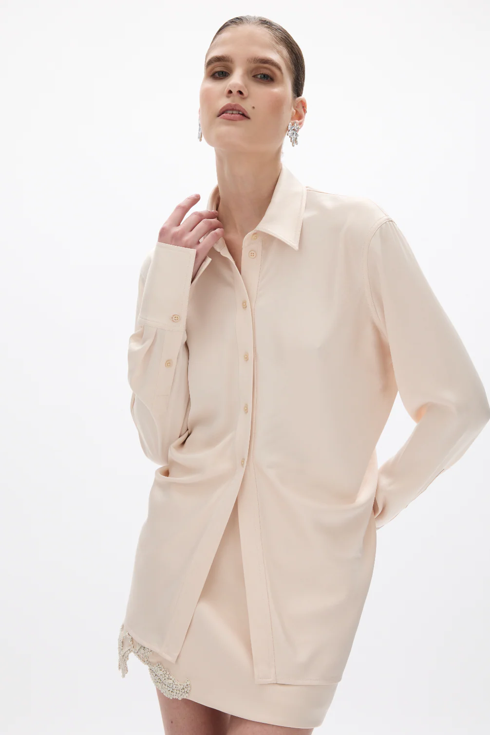 Hallie Shirt in Champagne - Image 2