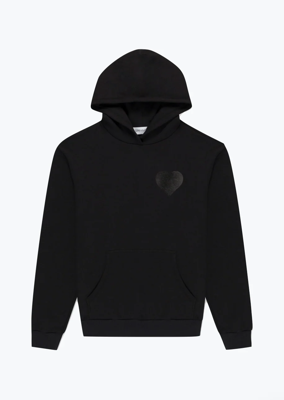 Heart Hoodie in Black